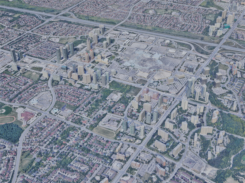 Mississauga City, ON, Canada (2023) 3D Model