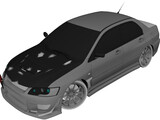 Mitsubishi Lancer Evo IX C-West Style 3D Model preview