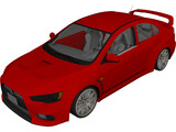 Mitsubishi Lancer Evo X (2008) 3D Model preview