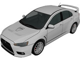 Mitsubishi Lancer Evo X 3D Model preview