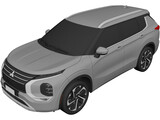 Mitsubishi Outlander (2022) 3D Model preview