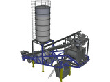 Mobile Concrete Batching Plant Mixer 3D Model preview