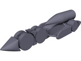 Model Land Speed Record Car 3D Model preview