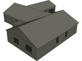 Modern Bungalow 3D Model preview