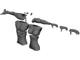 Modular Body Parts 3D Model preview