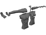 Modular Body Parts 3D Model