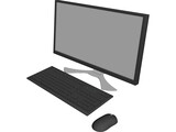 Monitor, Keyboard and Mouse 3D Model preview