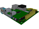 Motherboard Mini ITX 3D Model preview