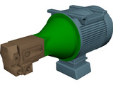 Motor Bellhousing Coupling Pump 3D Model preview