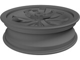 Motorcycle 17inch Front Rim 3D Model