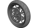 Motorcycle Front Wheel 3D Model preview
