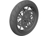Motorcycle Front Wheel 3D Model