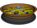Motorcycle Rim Racing 3D Model preview