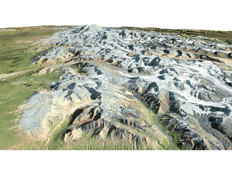 Mountains Alaska Range West 3D Model