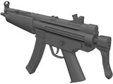 MP5 Machine Gun 3D Model