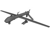 MQ-1B Predator Aircraft OAV 3D Model preview