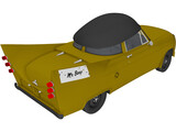 Mr. Beep Cartoon Car 3D Model
