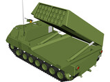 Multiple Laucher Rocket System 3D Model preview
