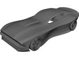 Muscle Car Concept 3D Model preview
