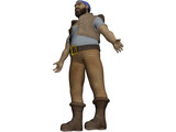Muscular Pirate 3D Model