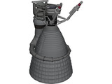 NASA Saturn 5 Rocketdyne F1 Engine 3D Model preview
