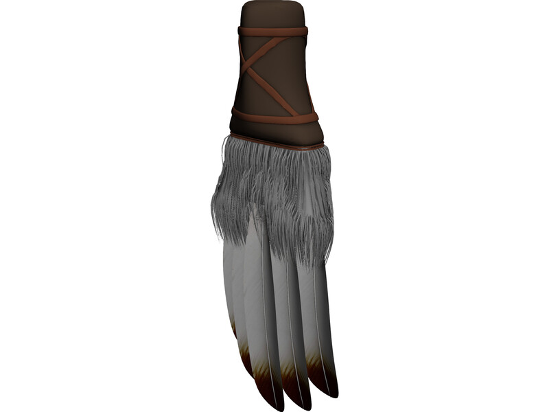 Native American Prayer Fan 3D Model