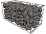Natural Large Stone-Filled Metal Gabions 3D Model preview