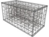 Natural Large Stone-Filled Metal Gabions 3D Model