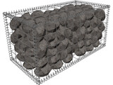 Natural Large Stone-Filled Metal Gabions 3D Model