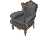 Neo Classical Armchair 3D Model preview