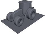 New Holland 250hp Tractor 3D Model preview