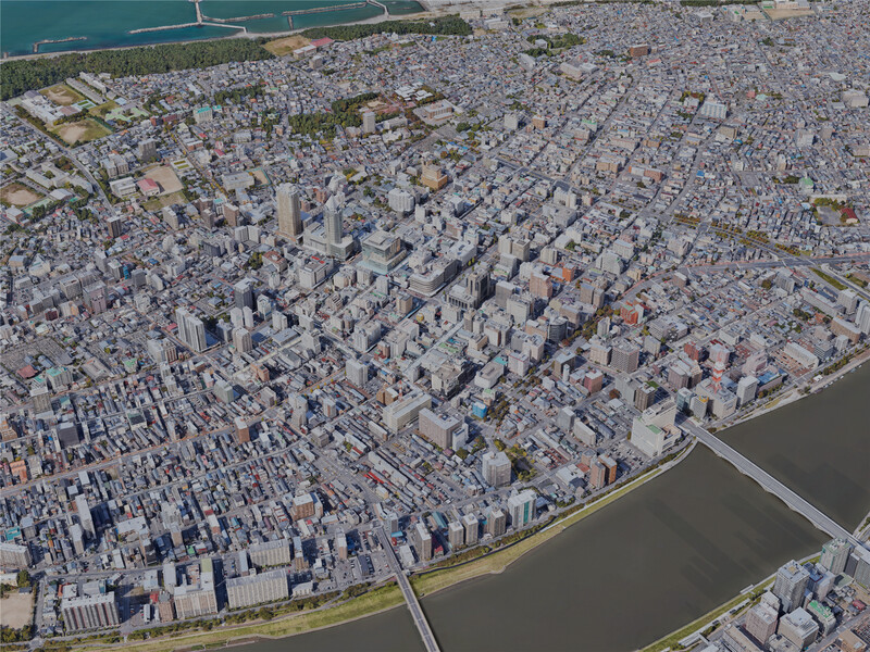 Niigata City, Japan (2023) 3D Model