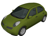 Nissan Micra (2002) 3D Model preview