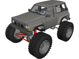 Nissan Patrol 4x4 Offroad Lifted 3D Model preview