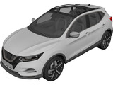 Nissan Qashqai (2017) 3D Model preview