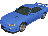 Nissan Skyline GT-R R34 Vspec (1999) 3D Model preview