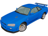 Nissan Skyline GTR R34 3D Model preview