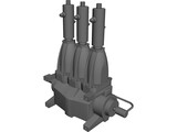 Nitrogen Triplex Pump 3D Model preview