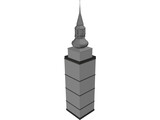 Nizna City Tower of Church 3D Model