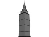 Nizna City Tower of Church 3D Model