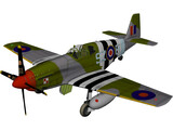 North American P-51 Mustang 3D Model preview