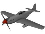 North American P-51 Mustang 3D Model preview