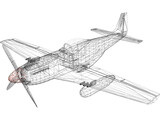 North American P-51 Mustang 3D Model