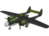 Northrop P-61A Black Widow 3D Model preview