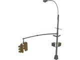 NYC Street Traffic Light 3D Model