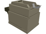 Office Printer-Fax Machine 3D Model preview