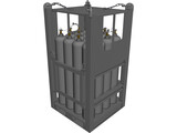 Offshore Gas Cylinder Rack 3D Model preview