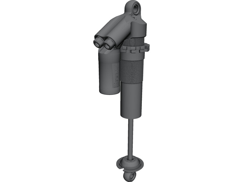 Ohlins TTX25 MkII Shock Absorber 267mm 3D Model