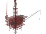 Oil Rig Sea 3D Model
