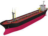 Oil Tanker Ship 3D Model preview